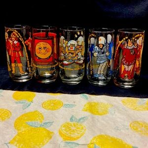Seven Collectible Burger King Glasses, 1979